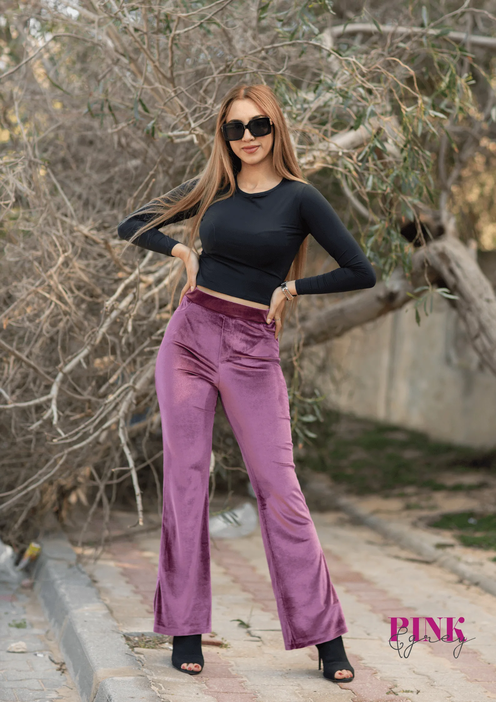 Pantalon large en velours — vue 2